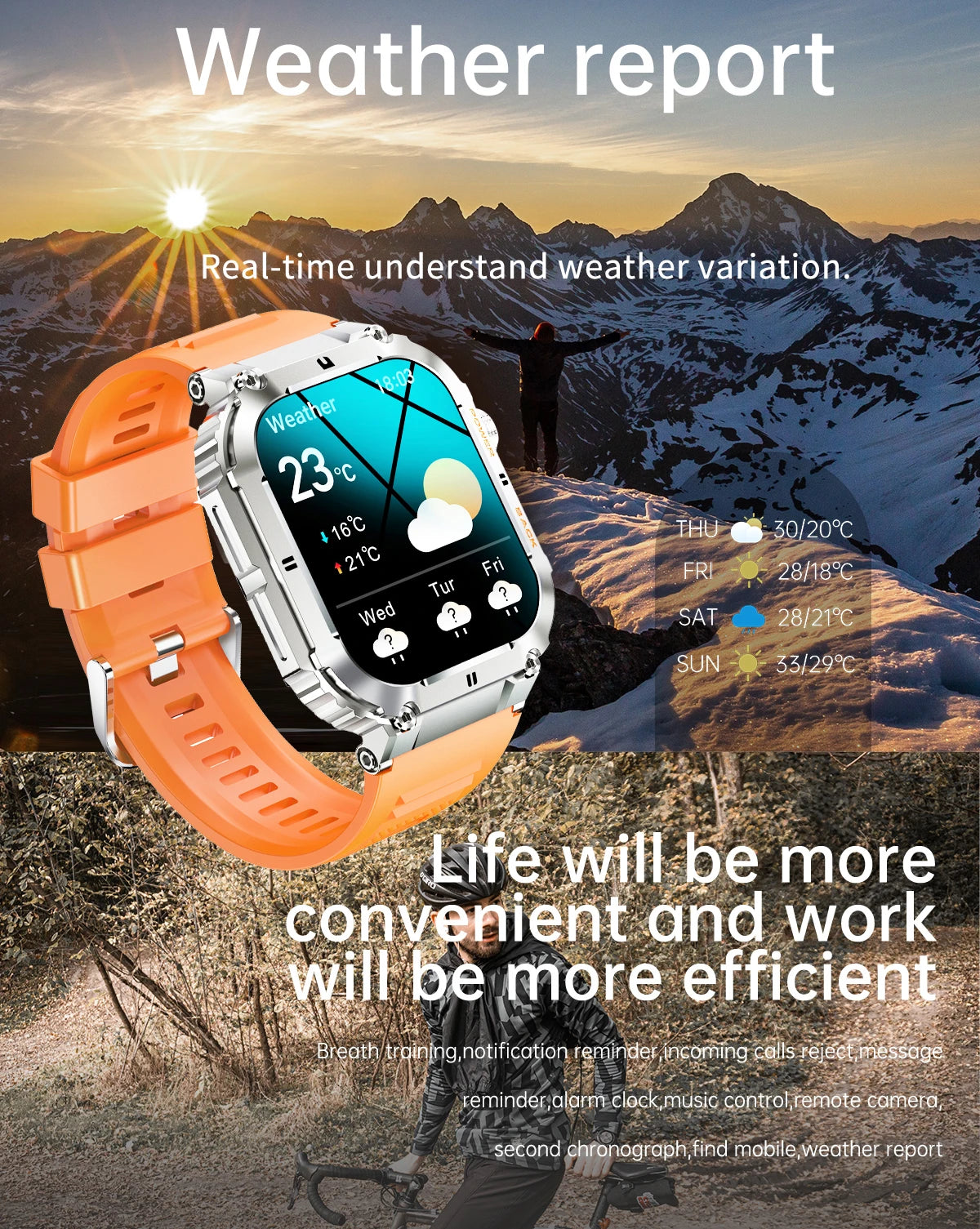 LIGE Outdoor Sports Fitness Smartwatch For Men 1.96 Inch Screen Bluetooth Calling Waterproof Watches Blood Oxygen Reloj Hombre