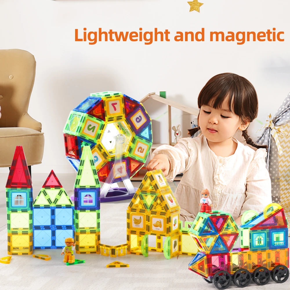 Romboss Magnetic Designer Construction Set Plastic Magnetic Sheet Construction Building Puzzle Boys Girls Children Toys Gifts