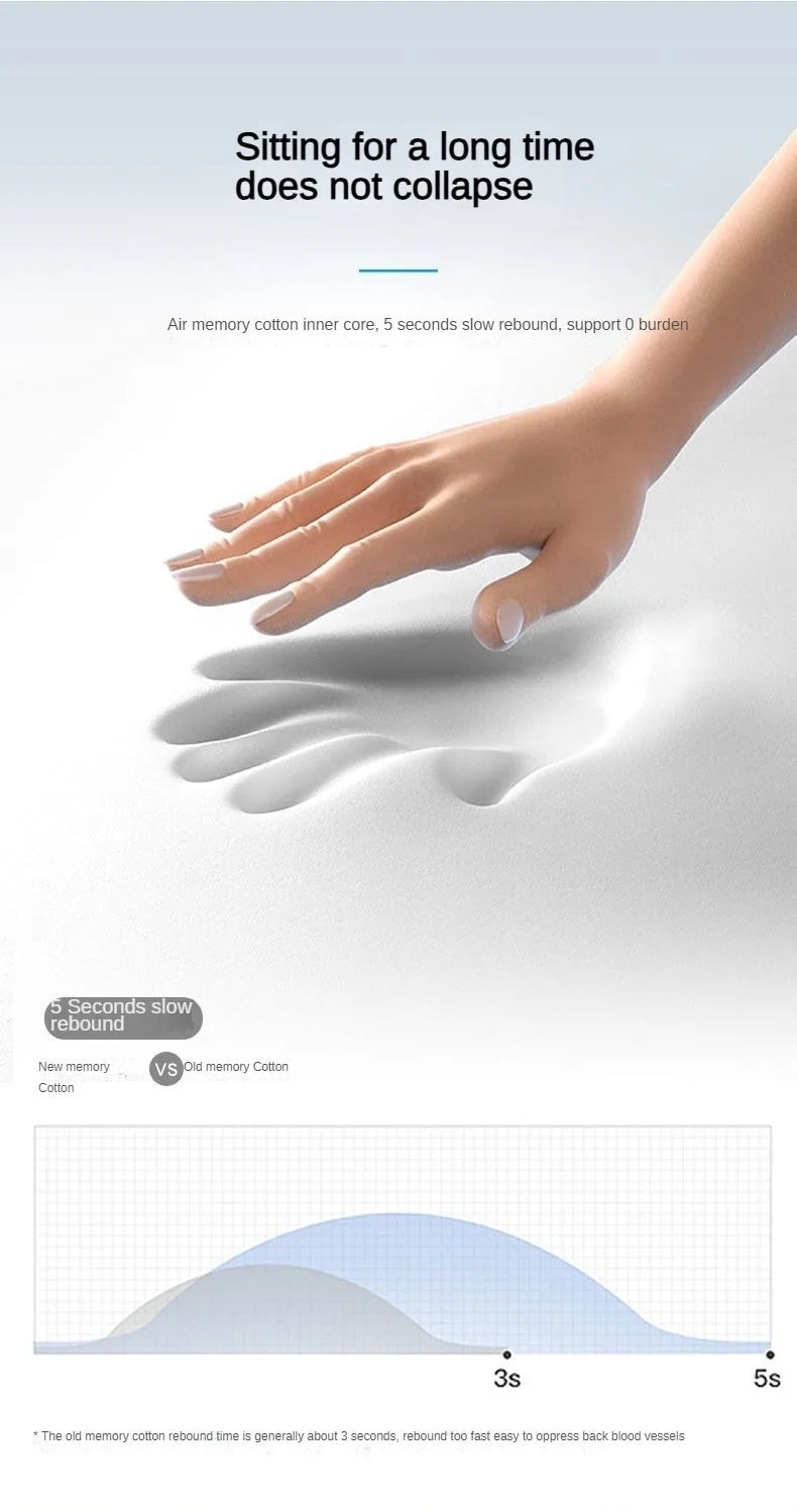 New Tailbone Sciatica Back Pain Relief Comfort Office Chair Car Seat Cushion Non-Slip Orthopedic Memory Foam Coccyx Cushion