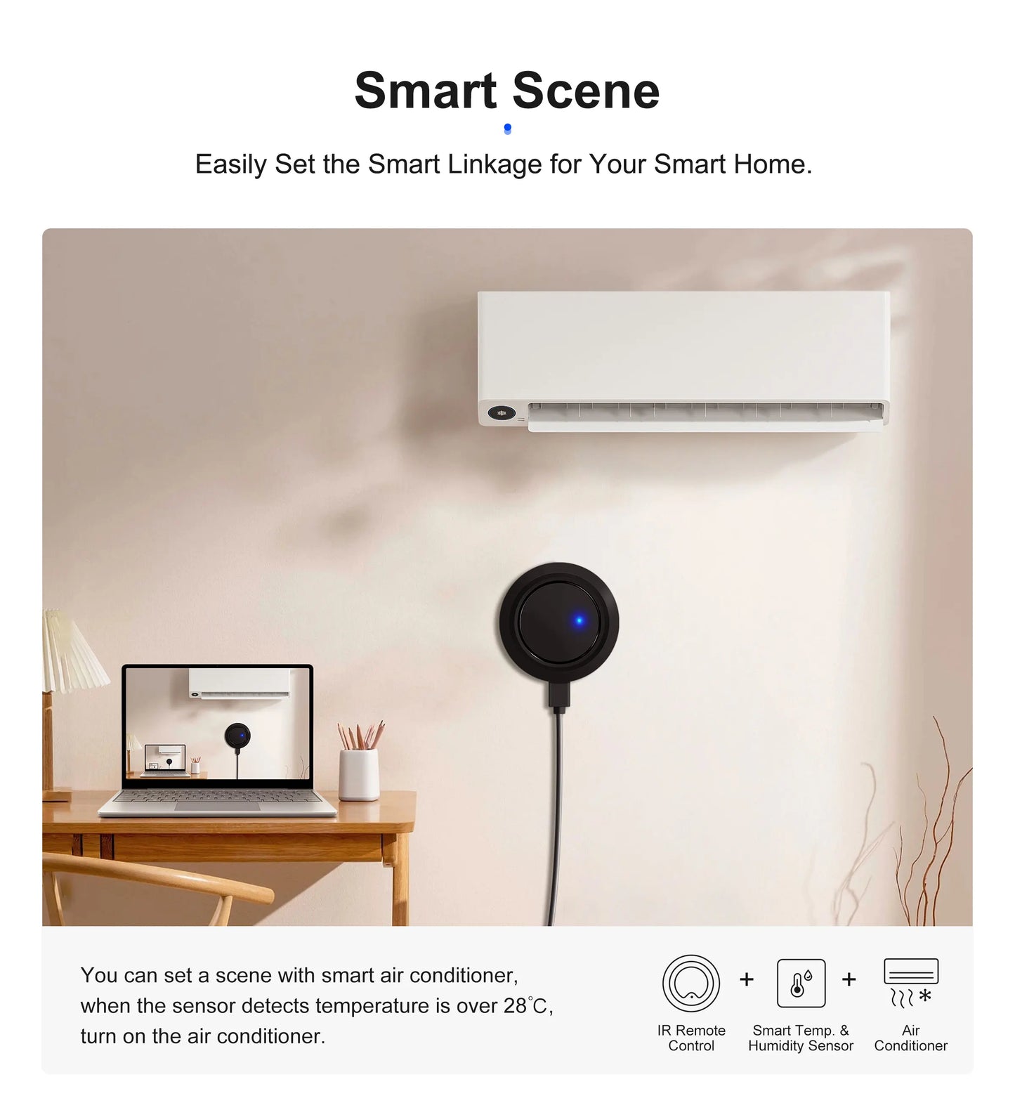 GIRIER Tuya WiFi Smart IR Remote Control Hub, Universal Infrared Remote Blaster for TV AC DVD STB, Works with Alexa Google Home