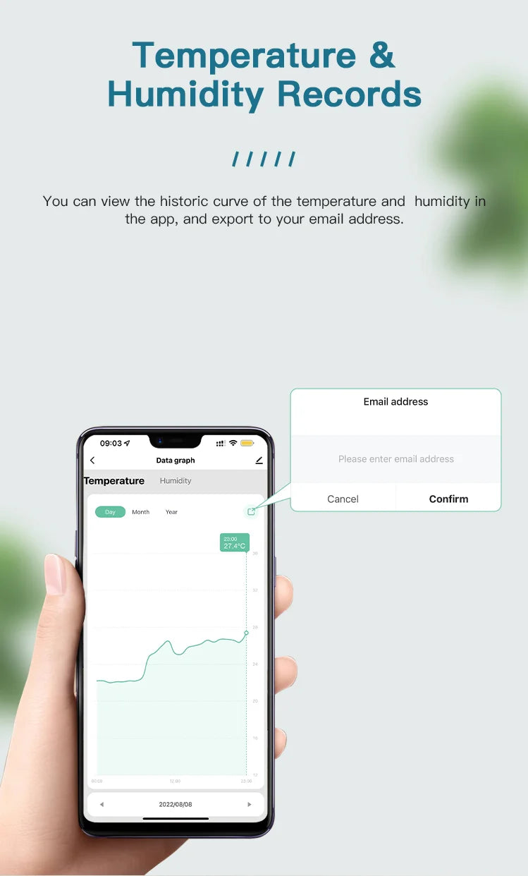 Tuya WIFI Smart Temperature Humidity Sensor Hygrometer Thermometer Backlight Smart Life Support Alexa Google Assistant