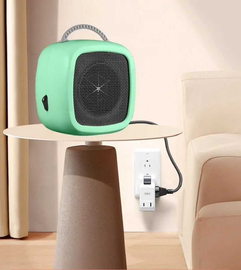 Mini Portable Electric Space Heater 500W Powerful Home Office Desktop Warm Air Heater Warmer Fan Household Silent For Winter