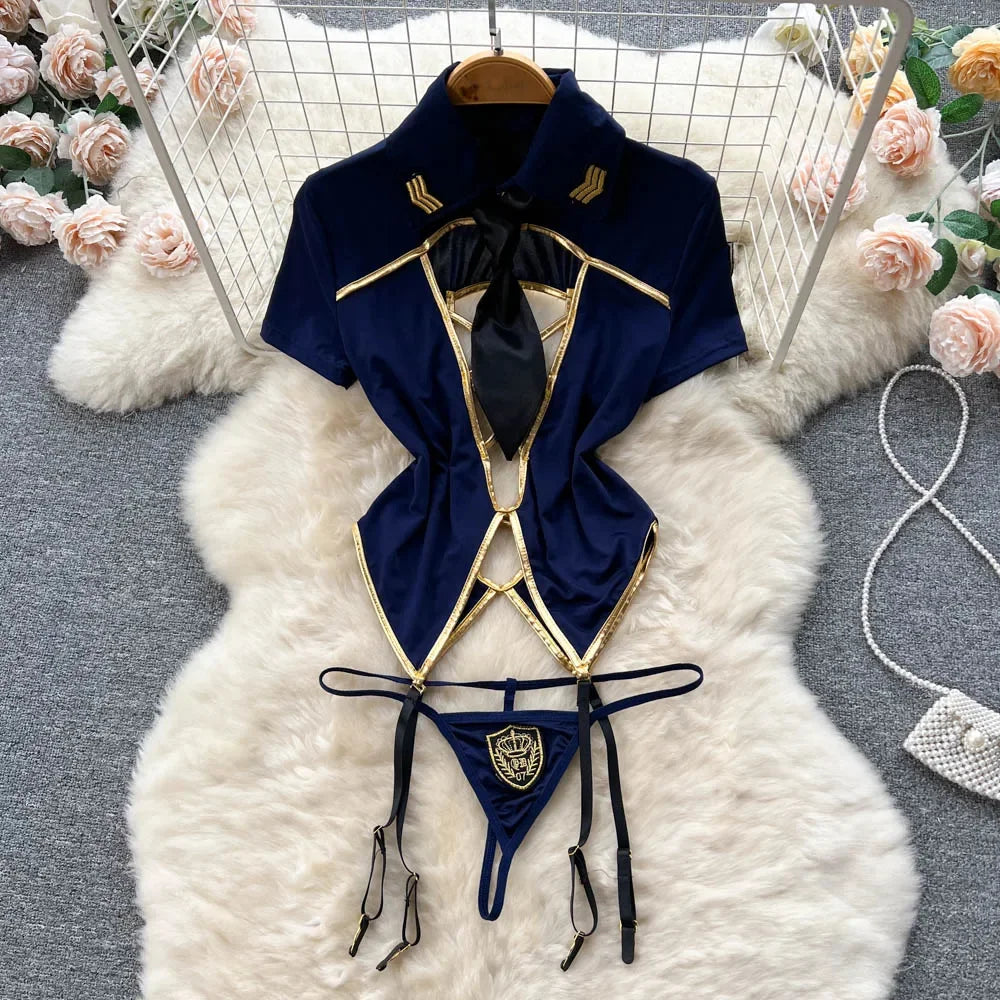 Girls Sexy Cute Japanese JK Uniform  Mini Checkered Strap Skirt Off Shoulder High Waist Elastic Cosplay Dress Hot Sweet Pajama