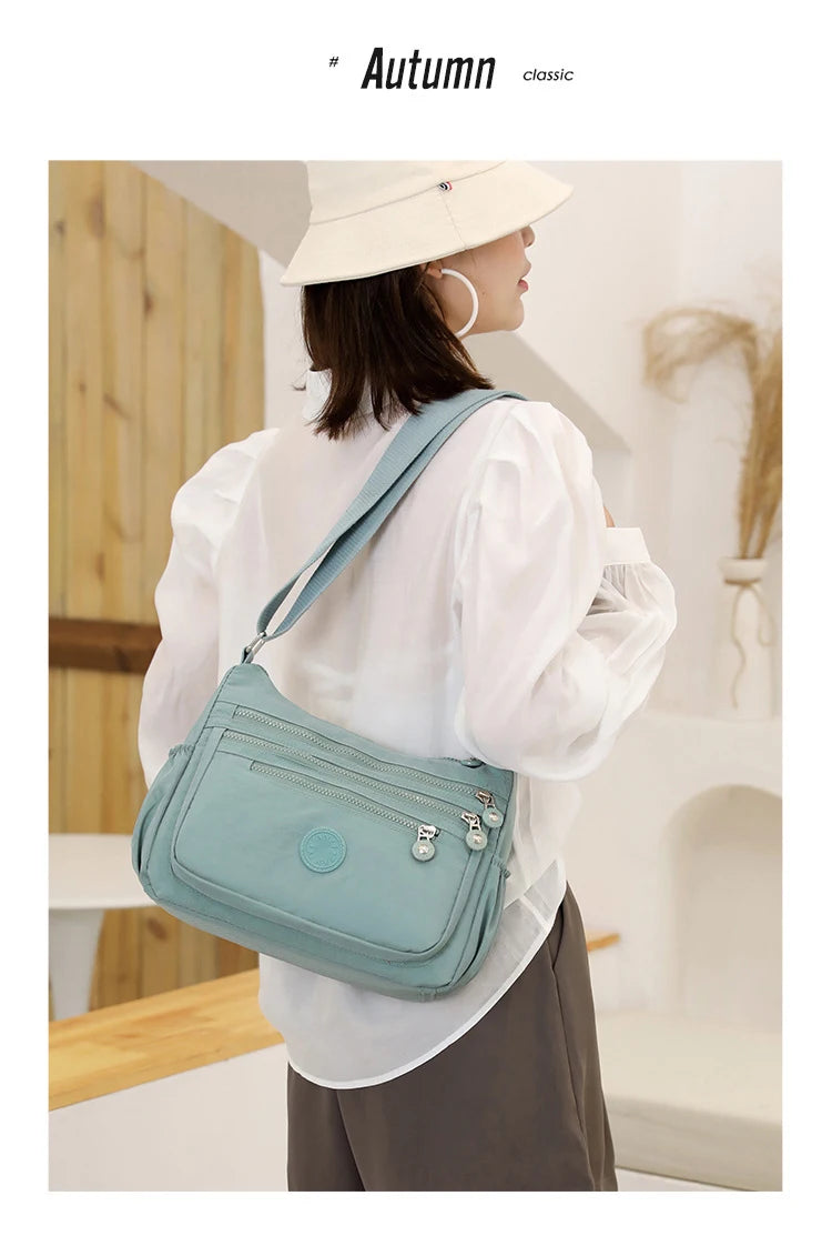 Women's Messenger large capacity Shoulder Bag Polyester Fashion Cosmetic Bag Simple and Versatile Handbag Crossbody Bag