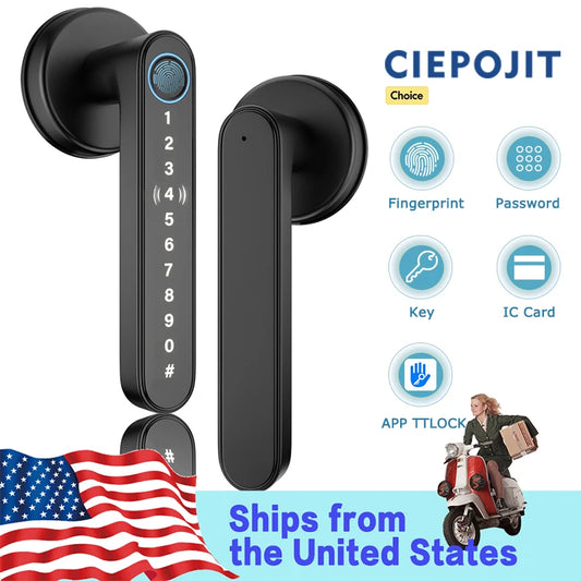 CIEPOJIT Electronic lock for Tuya Smart Lock Indoor BLE Fingerprint Lock  UNlock with  Fingerprint/TTLOCK APP Remote Unlock