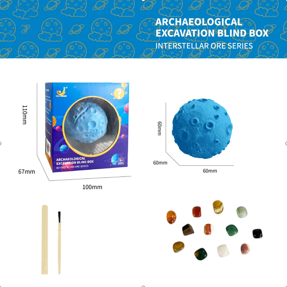 Children's Archaeology Digging Treasure Planet Gem Ore Exploration of The Solar System Mining Science Education Educational Toys