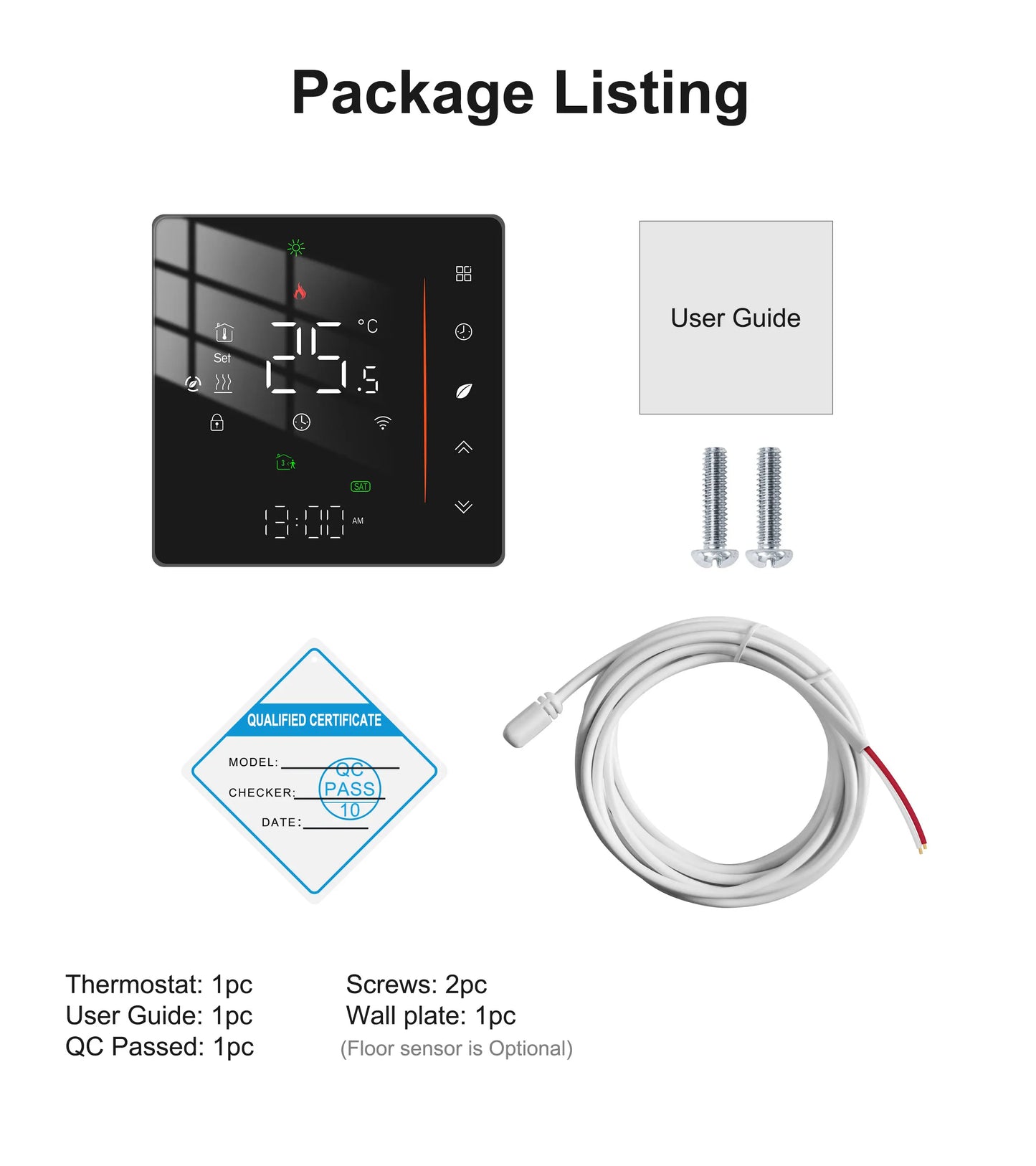 GIRIER Tuya Smart WiFi Thermostat for Water/Electric Heating/Gas Water Boiler Temperature Controller Works with Alexa Hey Google