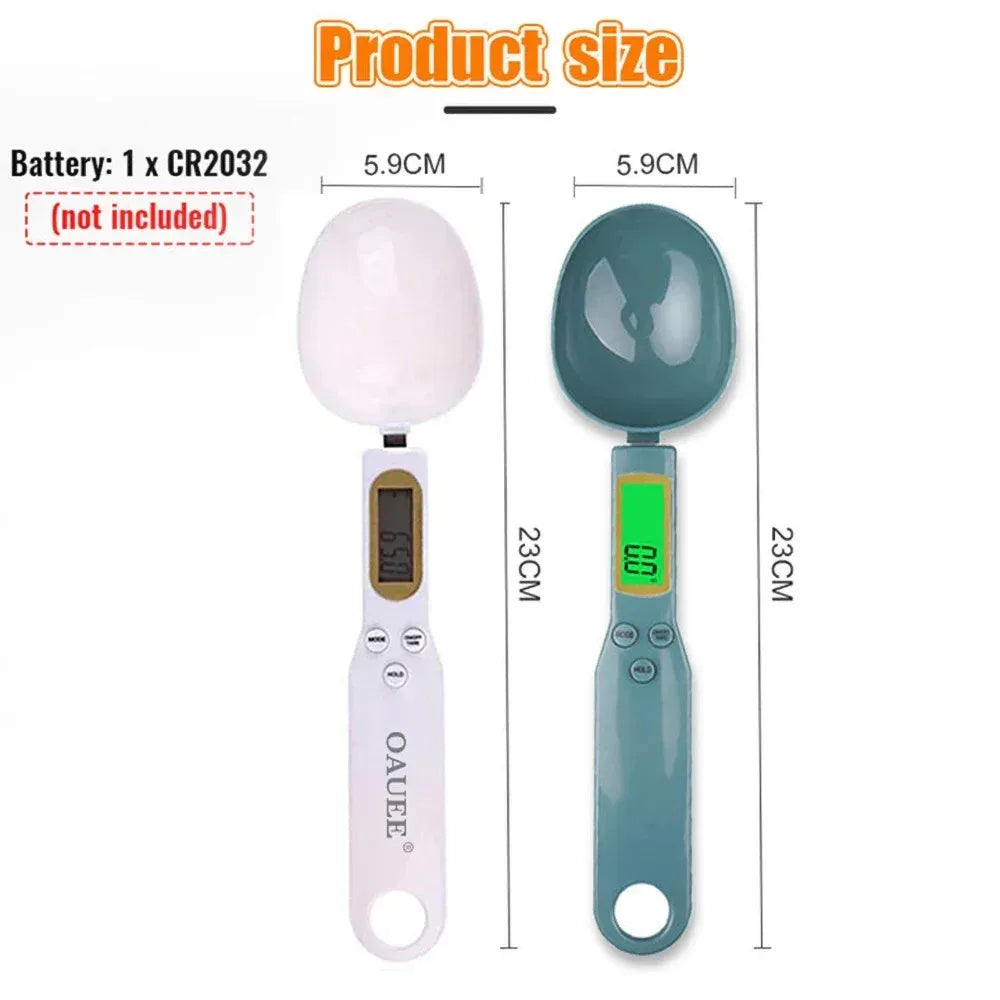 Mini Spoon Scale Digital Kitchen Scale Electronic LCD Food Scale 0.1-500g Weight Measuring Kitchen Tool for Milk Coffee