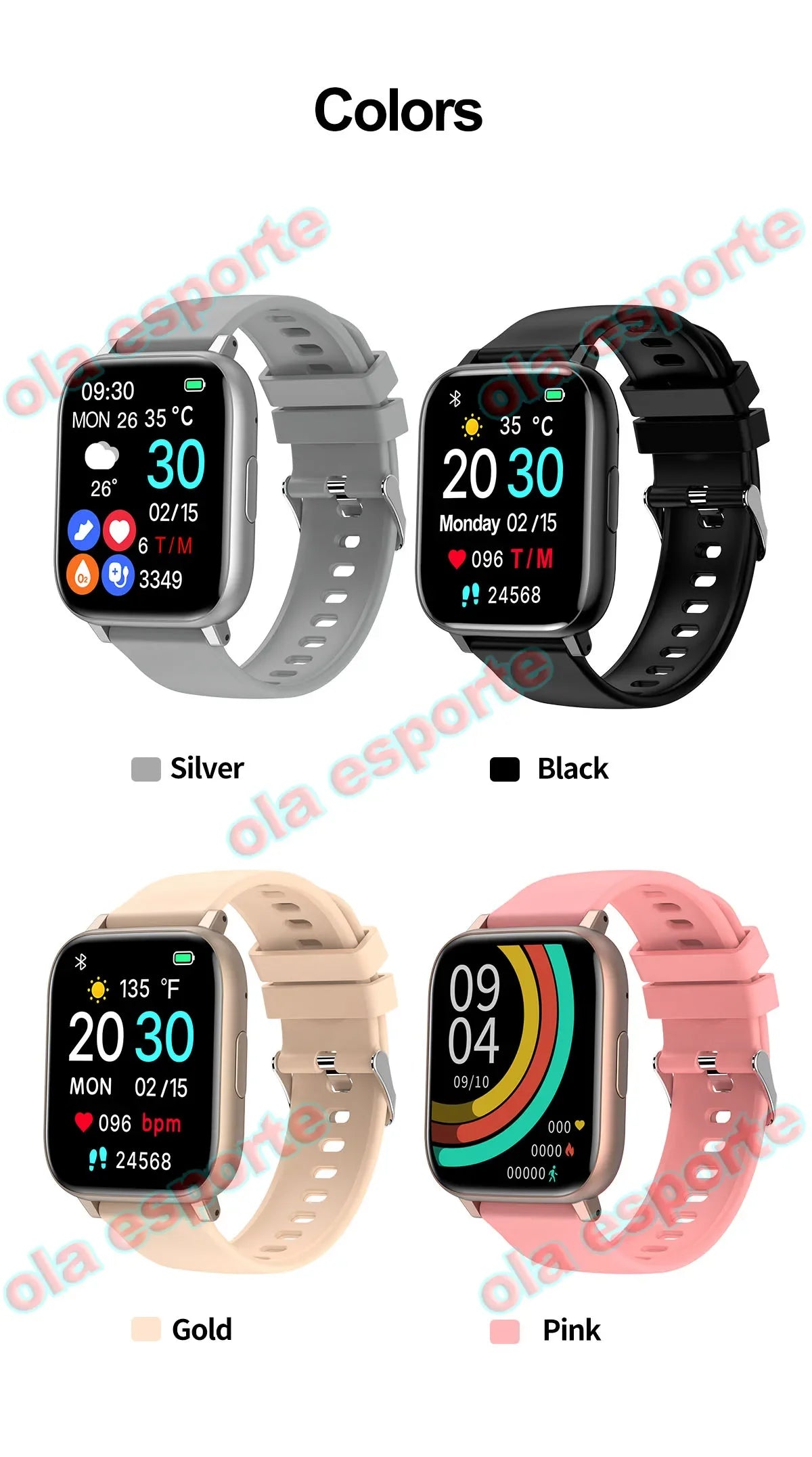 Smart Watch 2024 Bluetooth Call Sleep Heart Rate Health Monitoring GPS Watches for Men Women Sport Fitness Waterproof Smartwatch