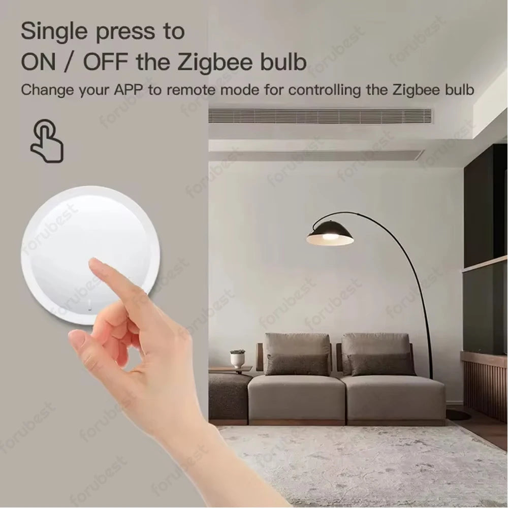New Tuya ZigBee Smart Knob Switch Wireless Scene Switch Button Remote Control Battery Powered Automation Scenario Smart Life App
