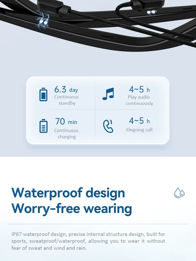 2024 G05 Smart Glasses Open Ear Music Hands-Free Calling Stereo Sound Wearable Headsets Smart Sports Anti-Blue Light Sunglasses