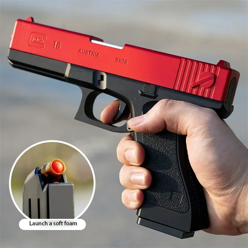 Upgrade Shell Throwing Toys Gun Ejection G17 Handgun Soft Darts Bullets Airsoft Pistol For Boys Outdoor Sports Shooting Gift