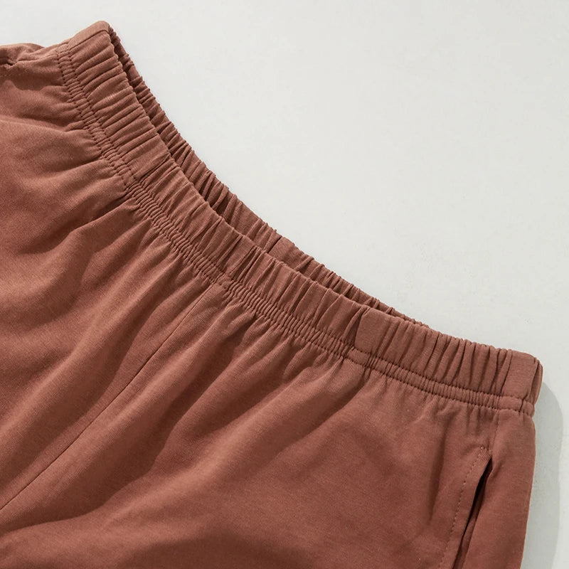 Casual Loose 95% Cotton Shorts Knitted Women High-wasit Soft Streetwear Sport Running Basic Summer Short With Pockect Mujer