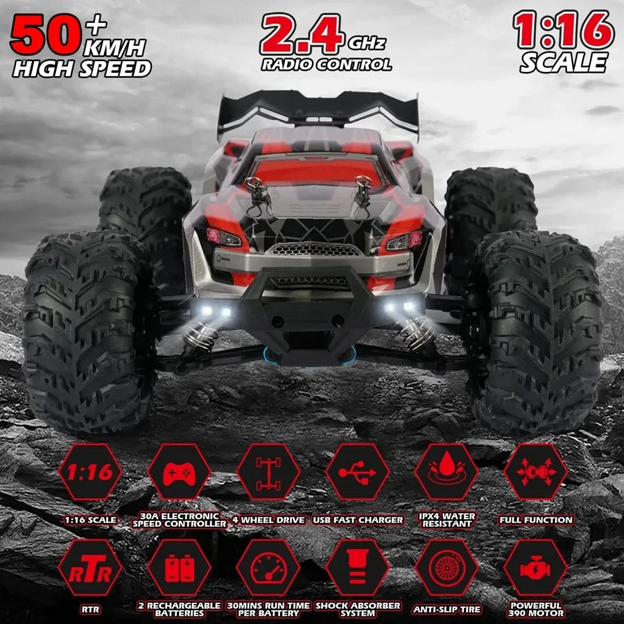 Super Brushless 80KM or 50KM/H 4WD RC Car With LED Remote Control Cars High Speed Drift Racing 4x4 Off Road Truck Kid Adult Toy