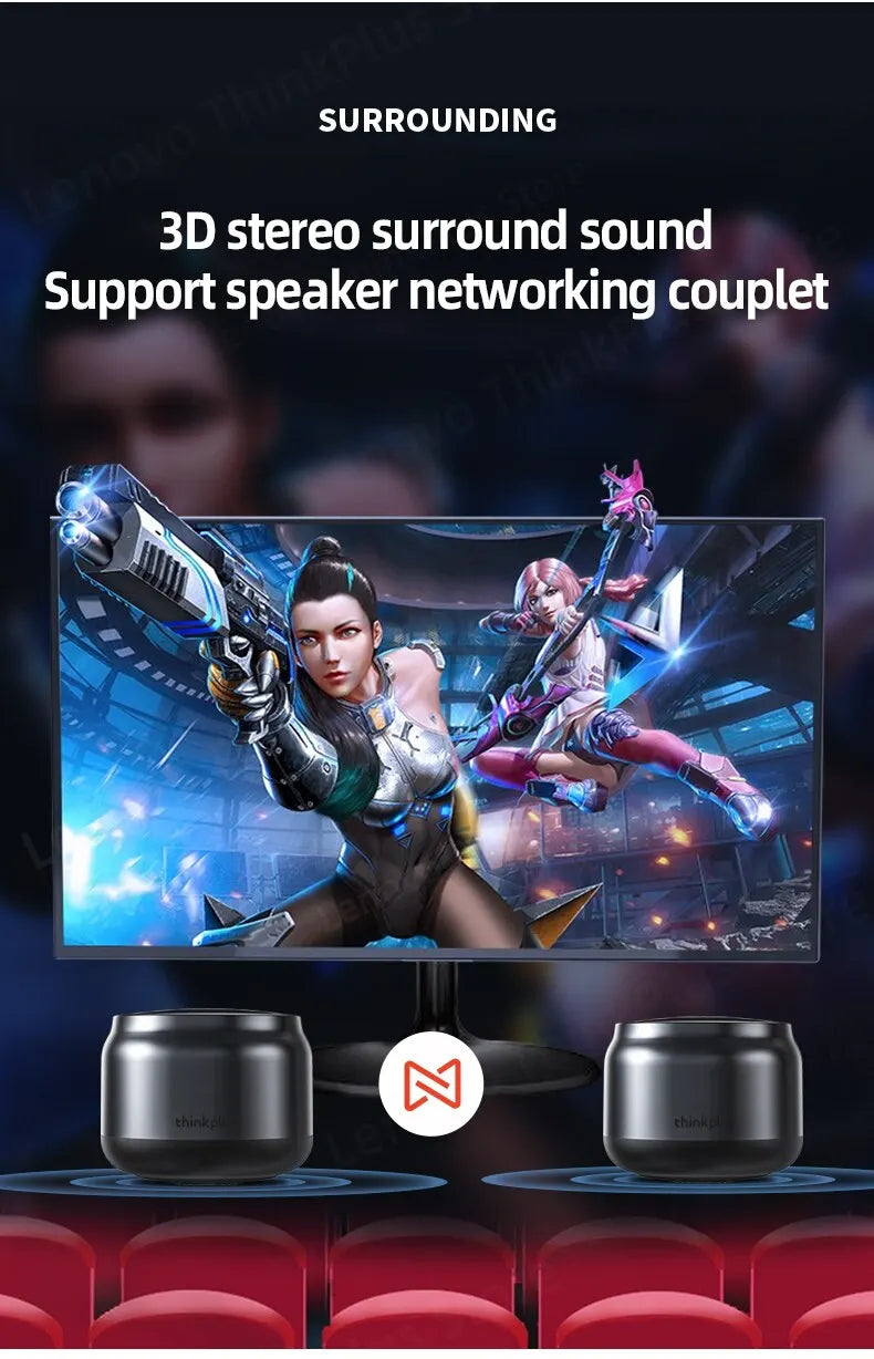 Original Lenovo K30 Portable Hifi Bluetooth Wireless Speaker Waterproof USB Outdoor Loudspeaker Music Surround Bass Box Mic