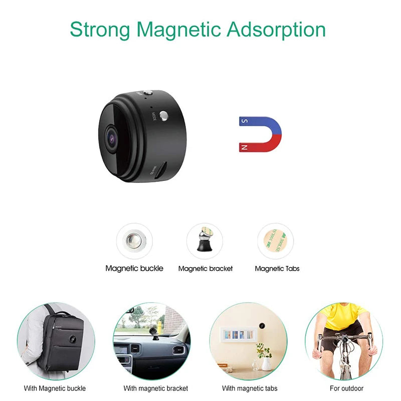 A9 WiFi Mini Camera Wireless WiFi Video Recorder Security Protection Camera Smart Home Monitoring Camera For Infants And Pets ﻿