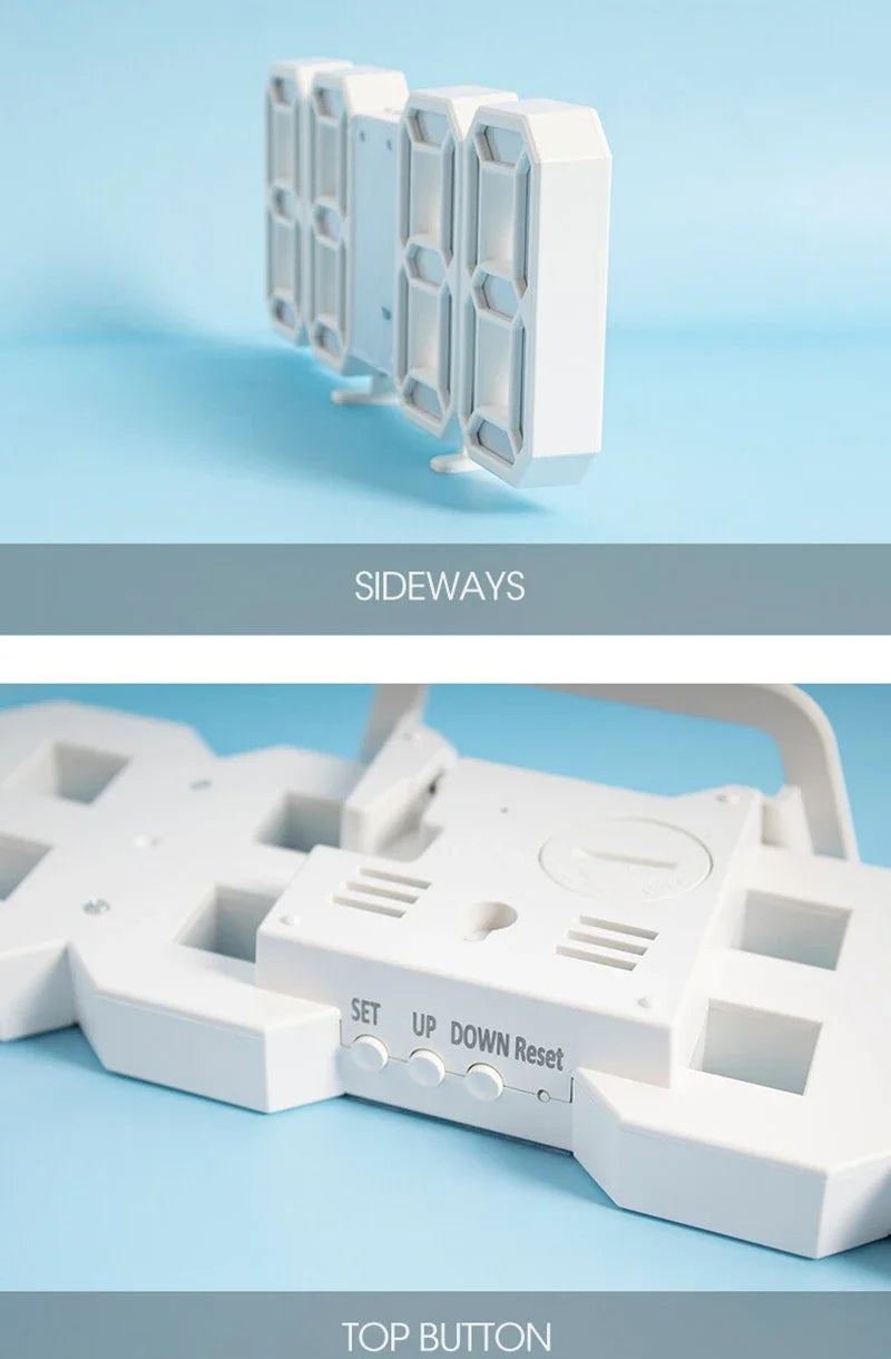 Digital Desktop Clock Wall-mounted Decorative Electronic Desk Clock With Adjustable Luminous Mode Digital Alarm Clocks Table Led