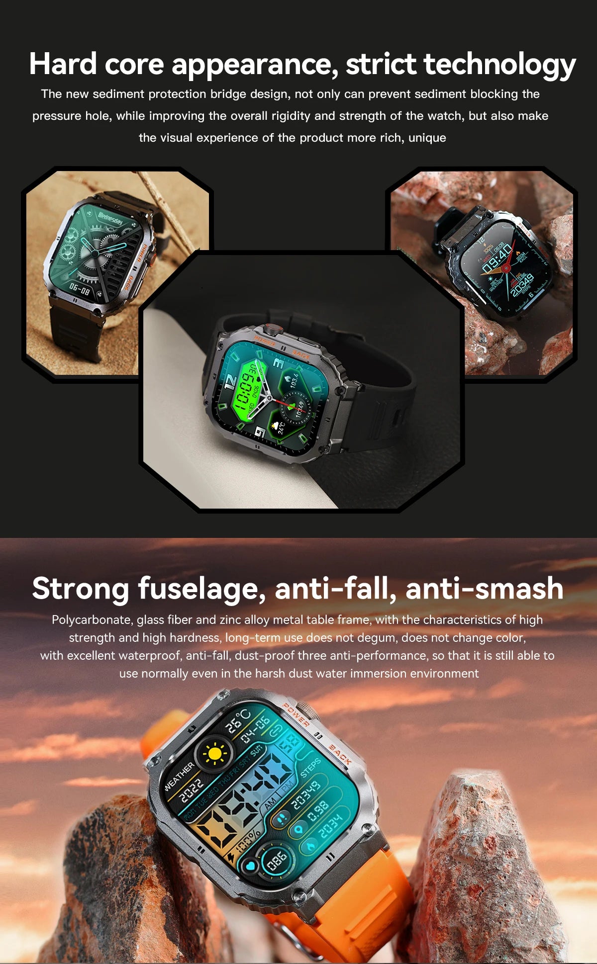 LIGE Outdoor Sports Fitness Smartwatch For Men 1.96 Inch Screen Bluetooth Calling Waterproof Watches Blood Oxygen Reloj Hombre