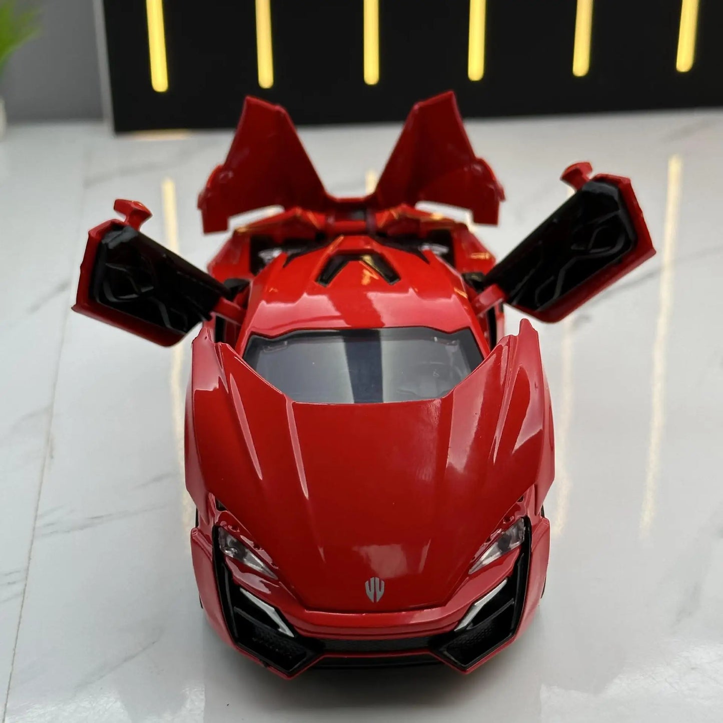 1: 32 Lykan sport Fast and Furious 7 Alloy Car Model Diecasts Toy With Sound and Light Vehicles Decoration Toys For Kids Gift