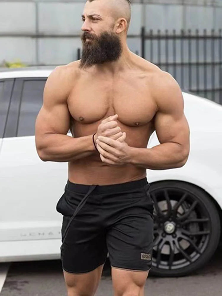 Quick drying sports shorts for men's summer slim casual American training shorts with a three piece basketball running fitness s