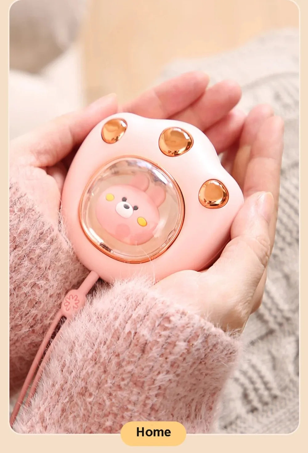 Mini Cat's Claw Hand Warmer Rechargeable Electric Heater 2 Temperatures Portable Cute Pockets Winter for Student Work USB Charge