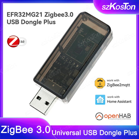 Zigbee 3.0 USB Dongle Plus EFR32MG21 Universal Open Source Zigbee Gateway Works with Home Assistant openHAB Zigbee2MQTT ZHA NCP