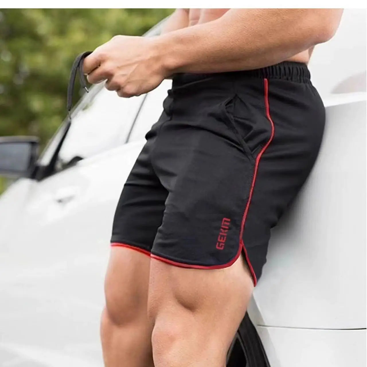 Quick drying sports shorts for men's summer slim casual American training shorts with a three piece basketball running fitness s