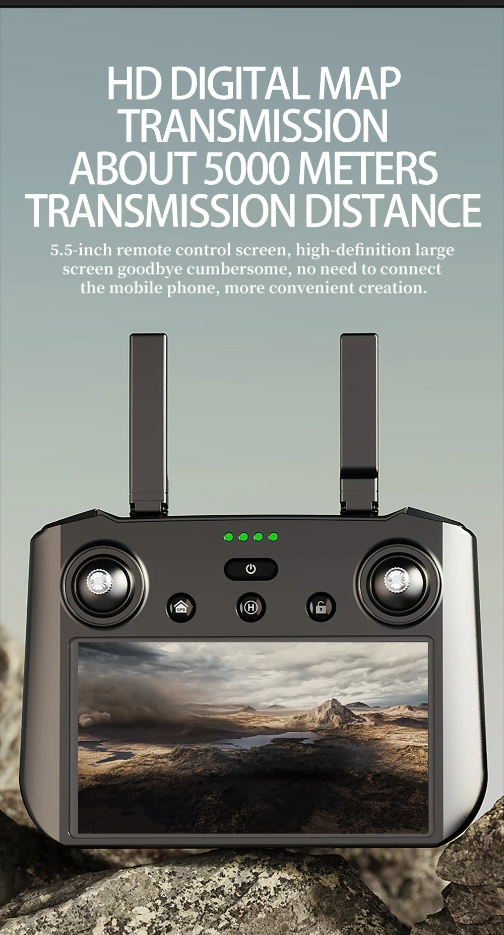 KF104 MAX2 4K Dual Camera Professional Drone with Screen RC Quadcopter GPS Wide Angle 3-Axis Gimbal Obstacle Avoidance Aircraft