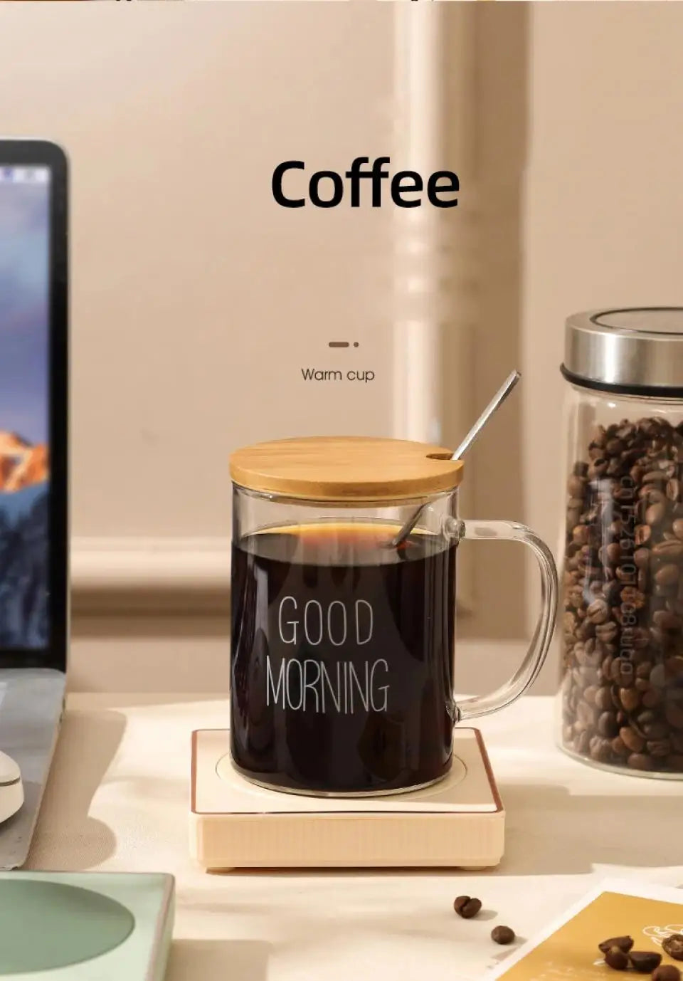 Cup Heater Mug Warmer Electric Hot Plate 55C Thermostatic Heating Pad Warm Coaster For Coffee Milk Tea Friends Gift 110V/220V