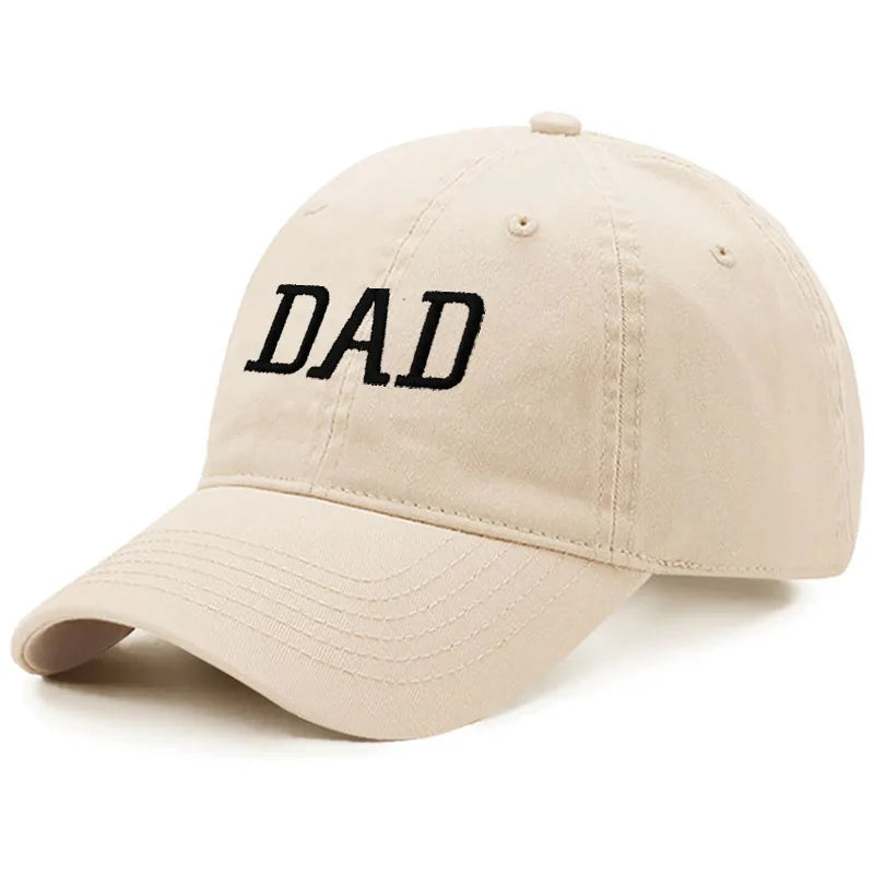 DAD MOM Embroidery Pure Cotton Baseball Cap Fashion Women Men Hat Sport Visors Snapback Cap Sun Hat Breathable Outdoor Caps