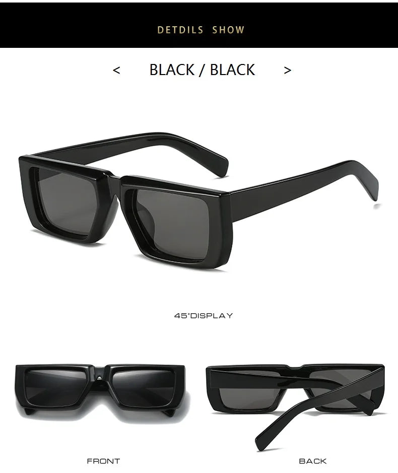 New Y2K Sunglasses for Men Women Trendy Sun Glasses Goggle Man Brand Designer Square Glasses Shades Female UV400 Eyewear