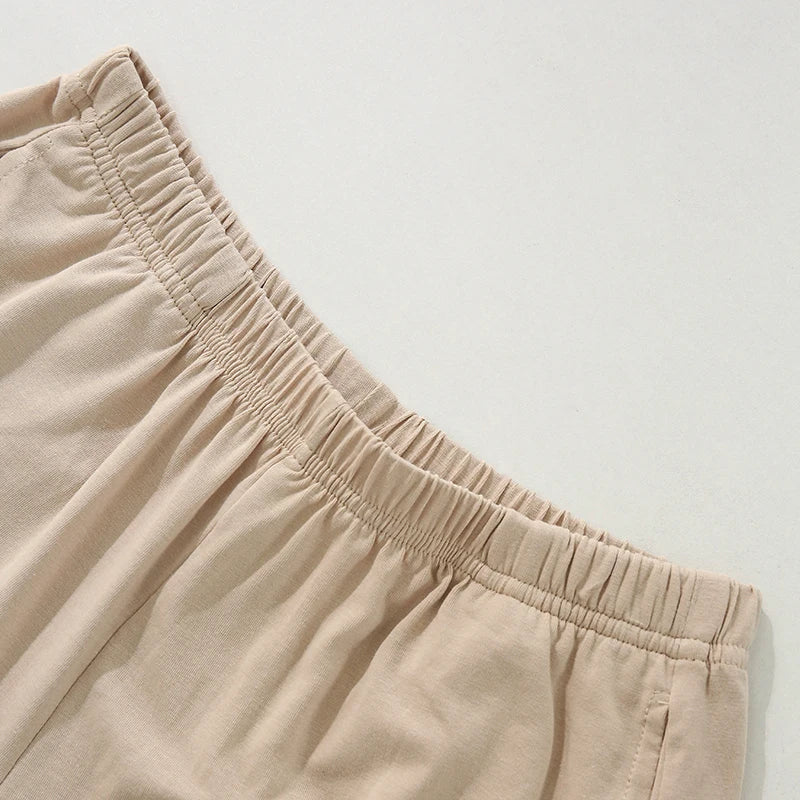 Casual Loose 95% Cotton Shorts Knitted Women High-wasit Soft Streetwear Sport Running Basic Summer Short With Pockect Mujer