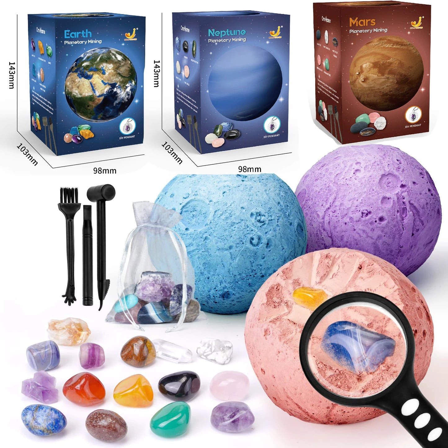 Children's Archaeology Digging Treasure Planet Gem Ore Exploration of The Solar System Mining Science Education Educational Toys
