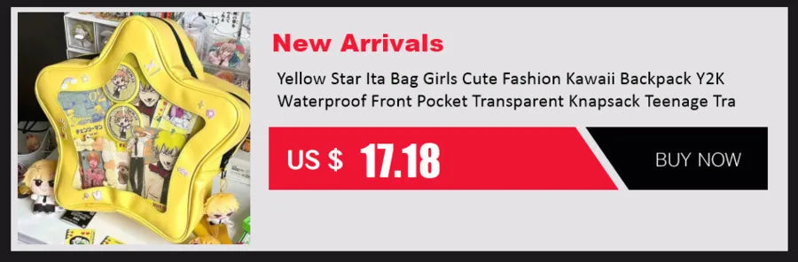 New Y2K Korean Kawaii Cat Ita Bag Cute PU Shoulder Bag Girls Transparent Pocket Harajuku Crossbody Bag Women's Fashion Backpacks