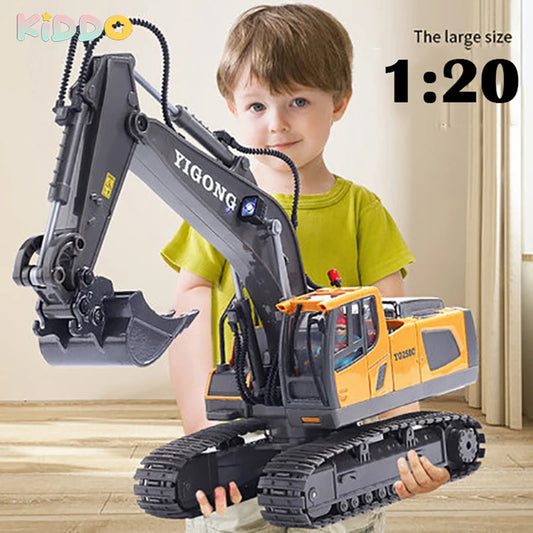 RC Excavator 1:20 Remote Control Truck 2.4G RC Crawler Engineering Vehicle Truck Radio Control Children\'s Day Back to School