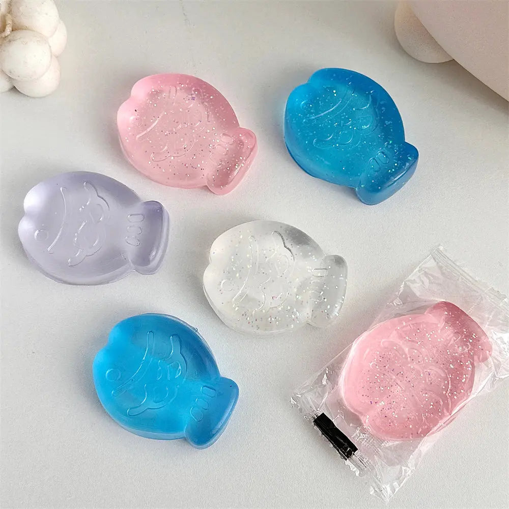 NEW Fidget Toy Mini Squishy Toys Mochi Ice Block Stress Ball Toy Kawaii Transparent Cube cat paw fish Stress Relief Squeeze Toy