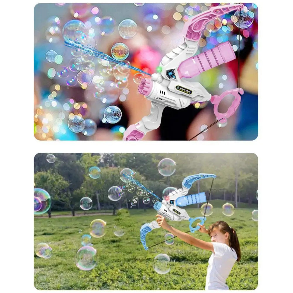 69Holes Rocket Bubble Gun ，Automatic Bubbles Machine Gun Launcher Shape Blower Soap Toys For Kid Bubble Machine Party Supplies