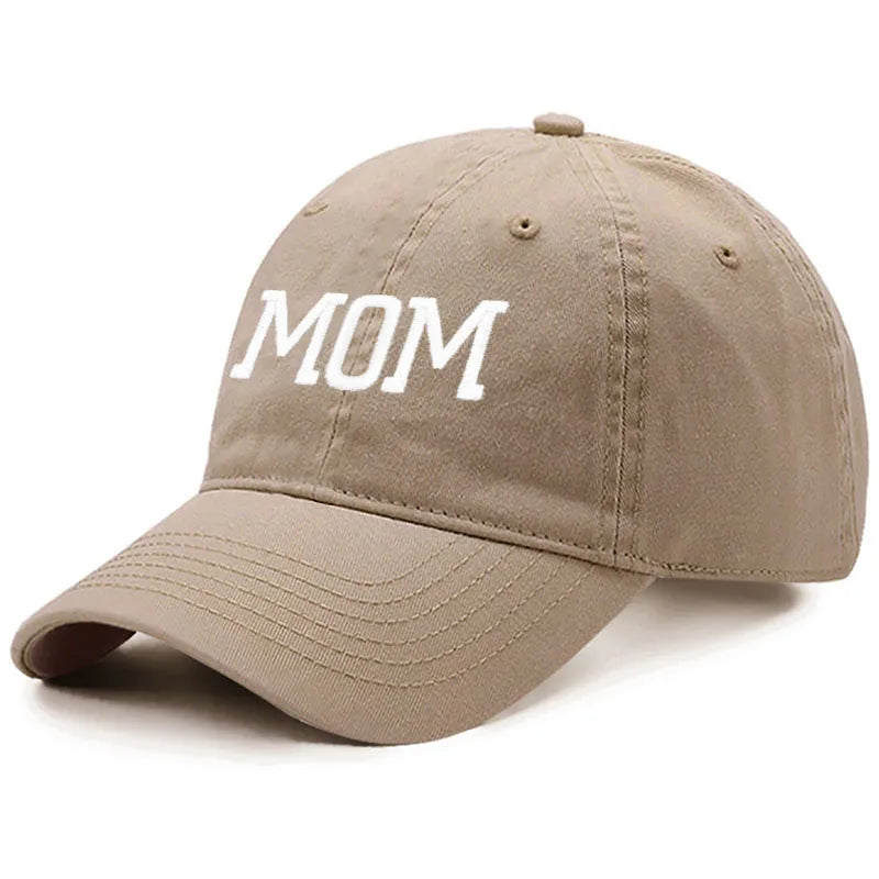 DAD MOM Embroidery Pure Cotton Baseball Cap Fashion Women Men Hat Sport Visors Snapback Cap Sun Hat Breathable Outdoor Caps