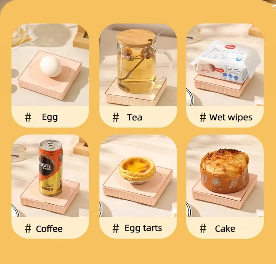 Cup Heater Mug Warmer Electric Hot Plate 55C Thermostatic Heating Pad Warm Coaster For Coffee Milk Tea Friends Gift 110V/220V
