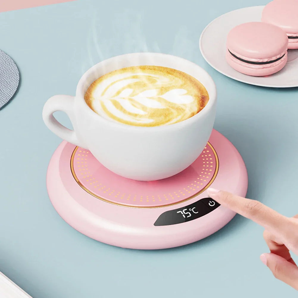 Coffee Mug Warmer Auto Shut Off Desk Mug Warmer Electric Beverage Tea Water Milk Warmer Thermostat Coaster for Travel Office Use