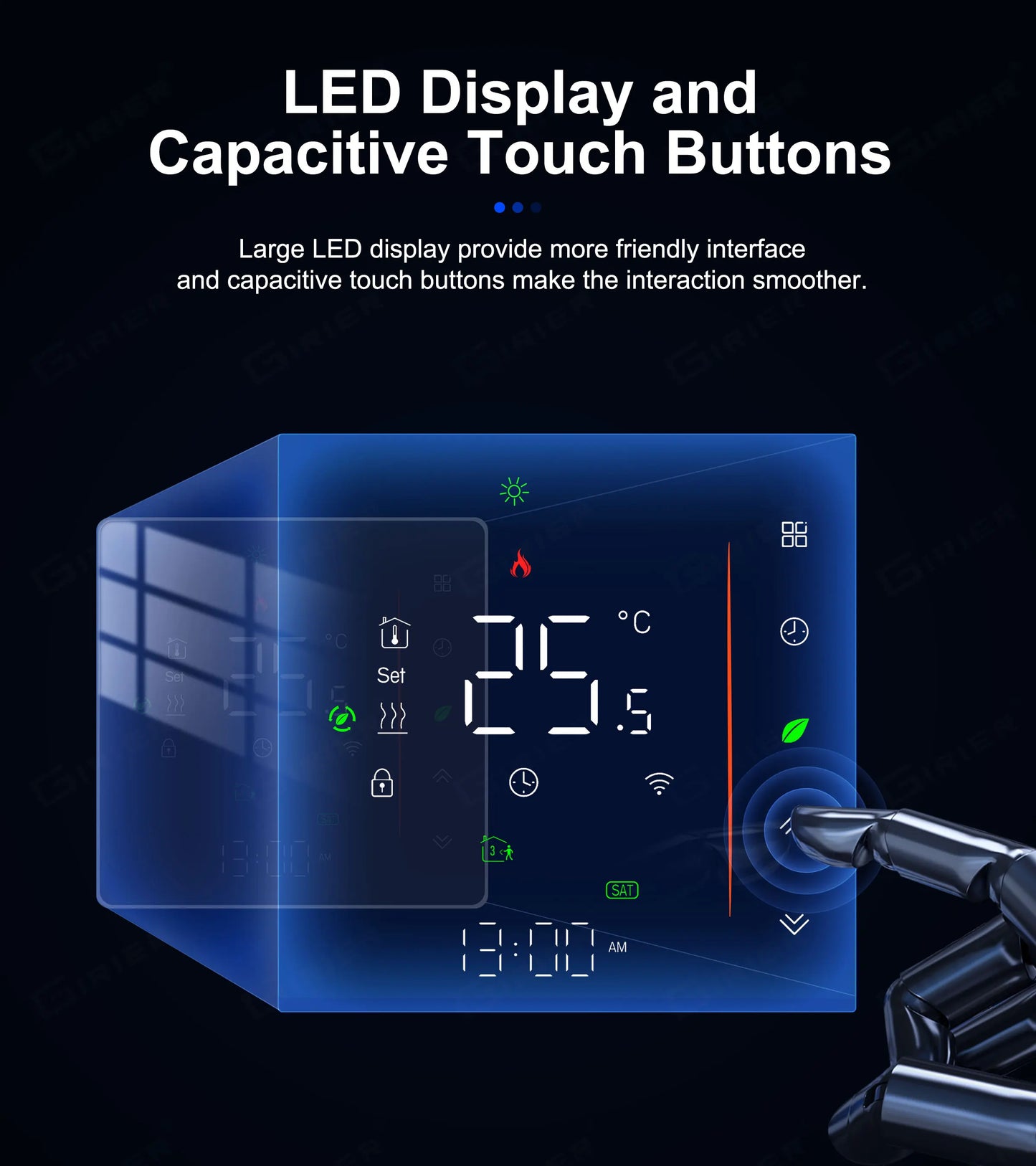 GIRIER Tuya Smart WiFi Thermostat for Water/Electric Heating/Gas Water Boiler Temperature Controller Works with Alexa Hey Google