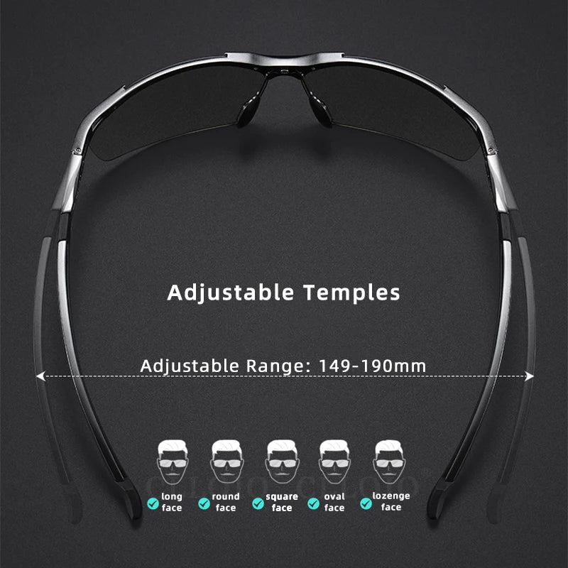 CLLOIO Top Quality Aluminum Polarized Photochromic Sunglasses Men Rimless Day Night Driving Glasses Anti-Glare Chameleon Eyewear