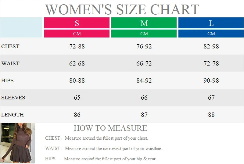 CUTENOVA 2024 Women'S Autumn And Winter New High Neck Long Sleeve Waisted Pod Short Skirt Slim Patchwork Dresses Elegant Lady