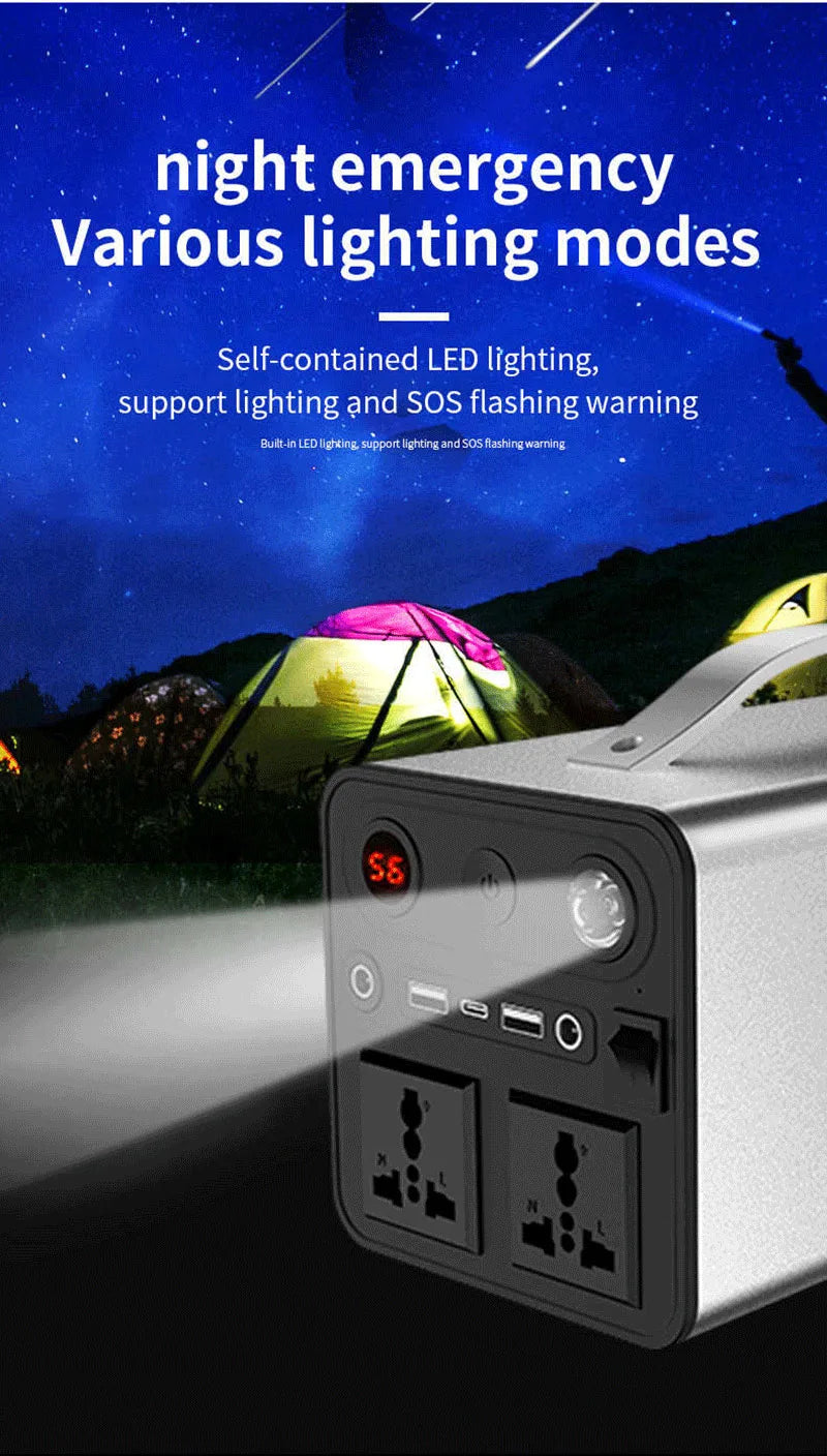 220V 300W Portable Power Station 90000mAh Powerful Emergency Power Supply Outdoor Camping External Spare Battery For Laptop