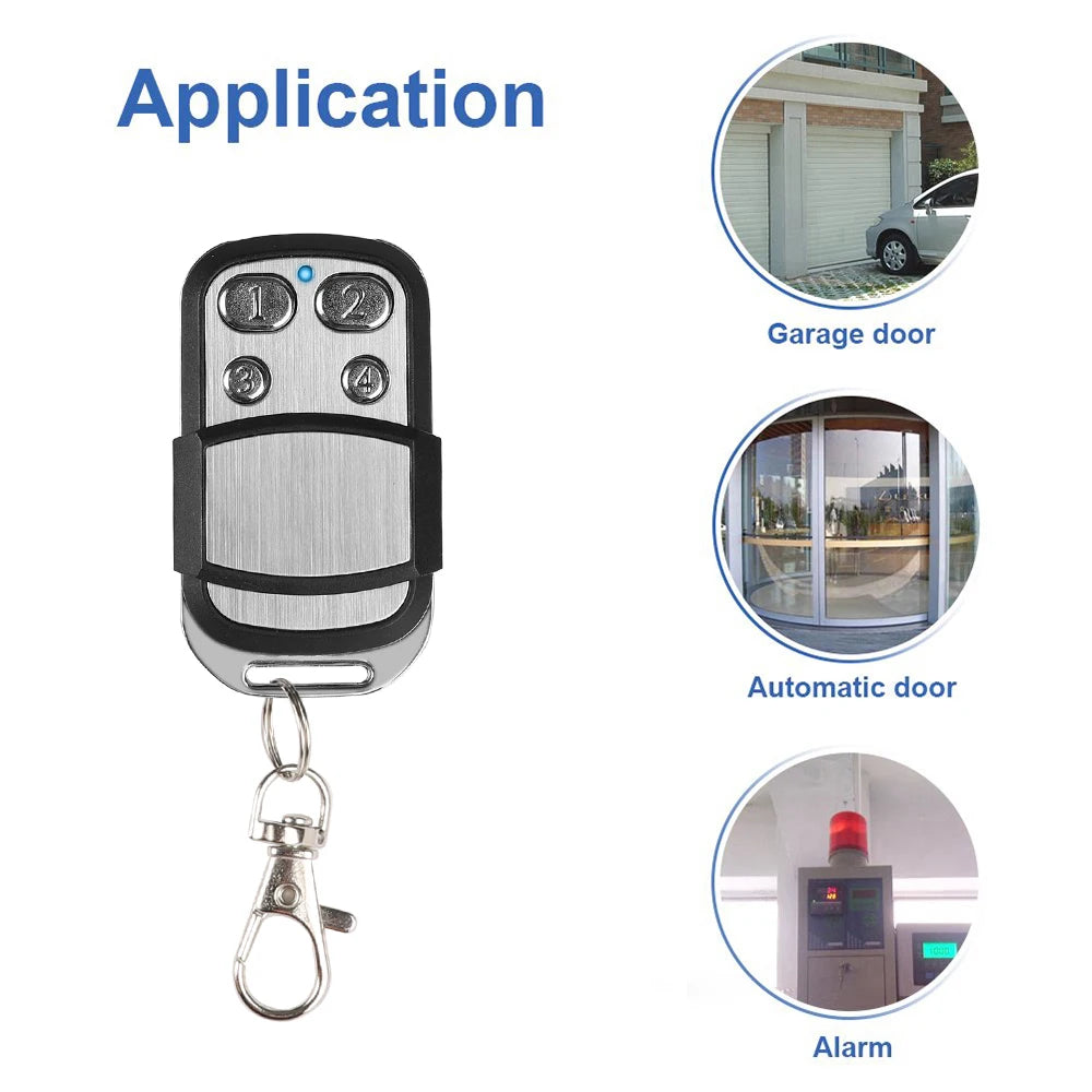 433MHz Copy Remote Control 4 Buttons Electronic Gate Control Universal Garage Door Remote Car Key Duplicator Smart Home
