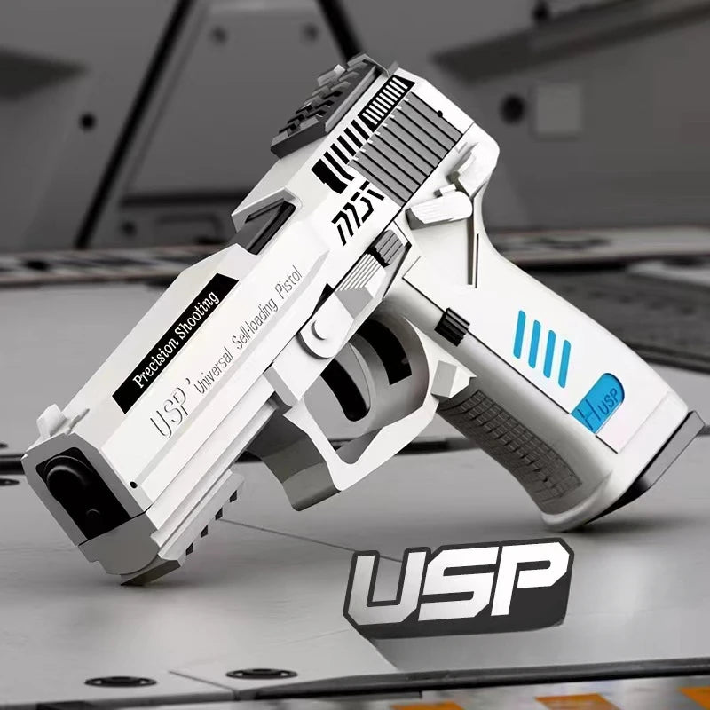 Shell Ejection 2011 Pistol Decompression Radish Gun  Empty Hanging USP Continuous Soft Bullet Launcher Toy Gun