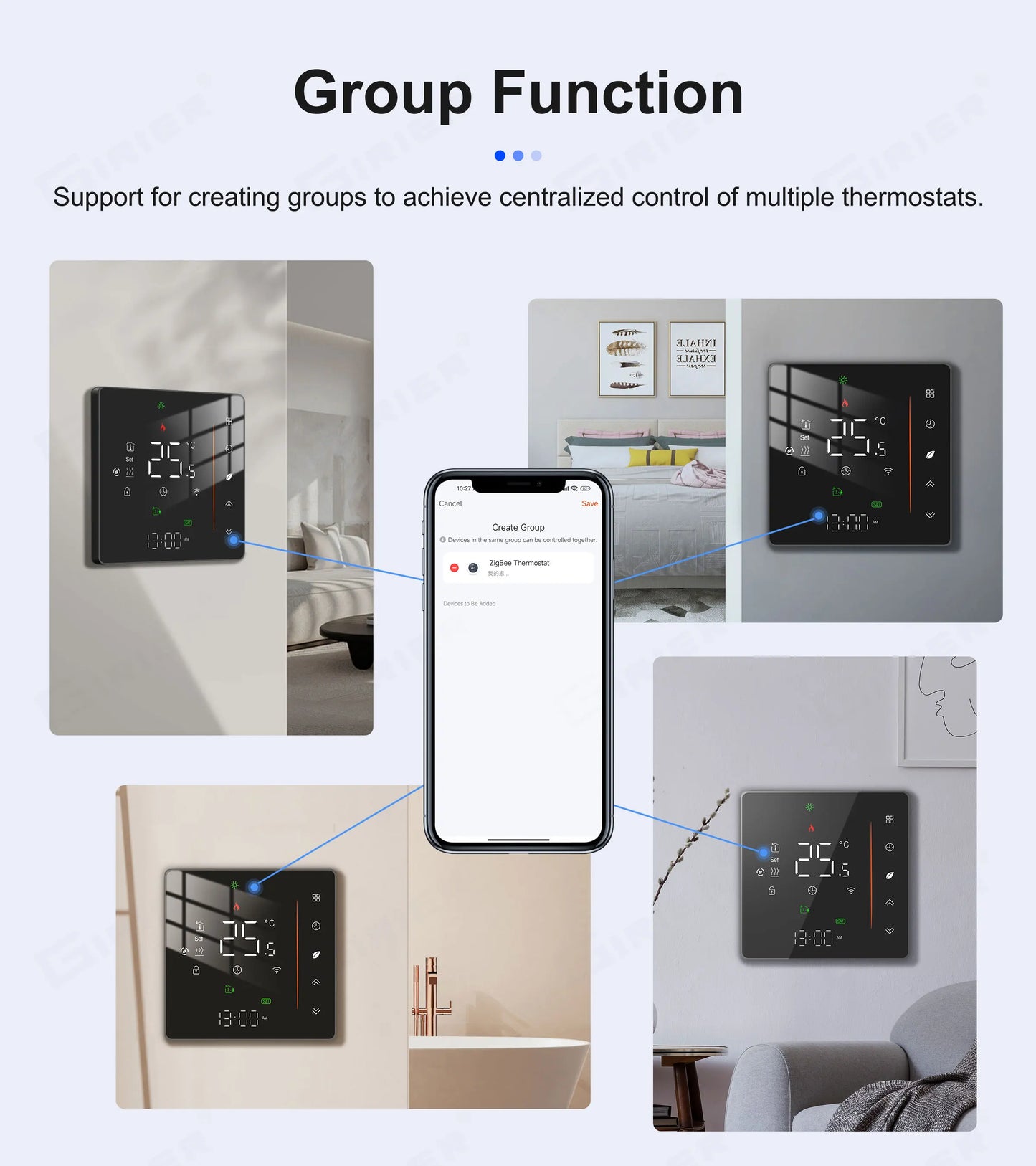 GIRIER Tuya Smart WiFi Thermostat for Water/Electric Heating/Gas Water Boiler Temperature Controller Works with Alexa Hey Google