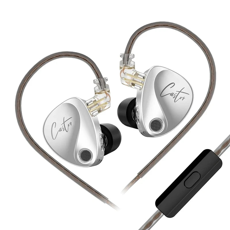 KZ Castor Wired Harman Improved Bass HiFi Earphone 2 Dynamic Tunable Balance Monitor Headphone IEM Earphones Music Sport Earbuds