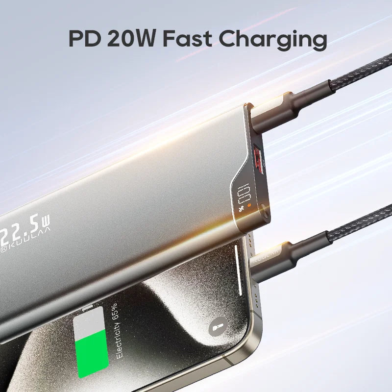 KUULAA 22.5W Power Bank 10000mAh Portable Charger PowerBank Fast Charging External Battery For iPhone 16 15 14 batterie externe