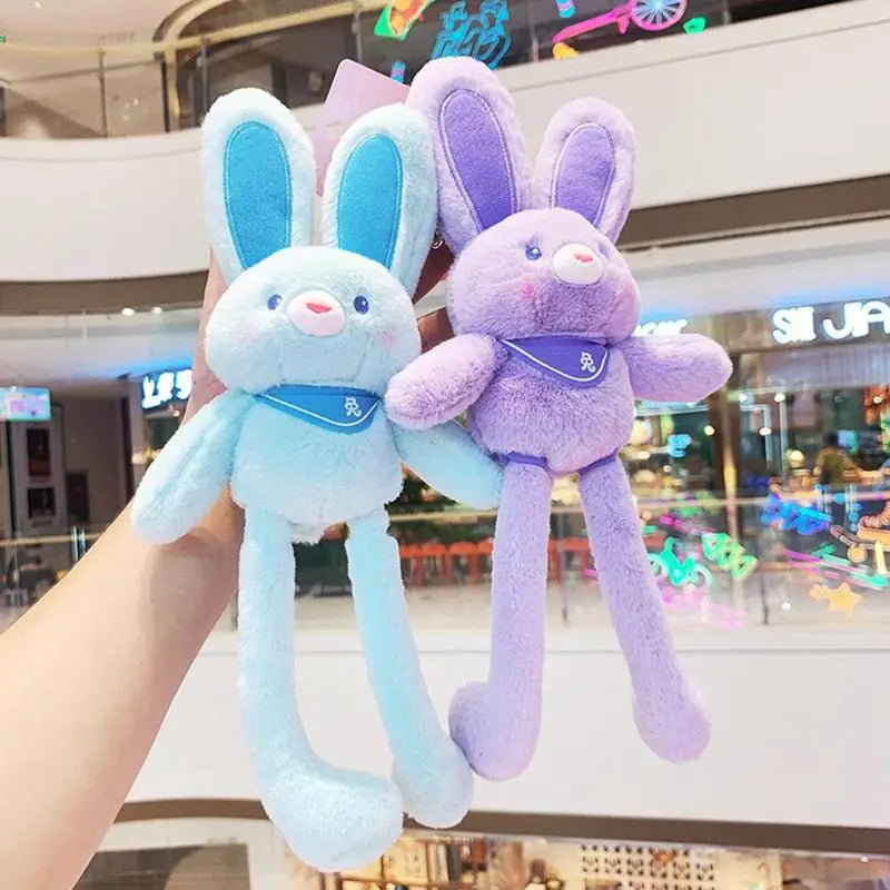 New Pulling Ears Rabbit Plush Toy Baby Toys Soft Bunny Doll Children Toys Gifts For Girls Keychain Plushies Toys For Children